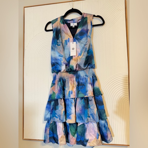 SOCIALITE Abstract Print Sleeveless Tiered Minidress - Picture 2 of 4